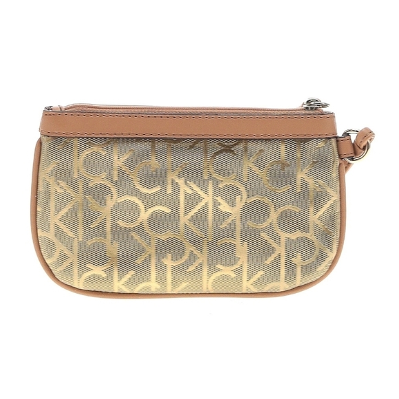Calvin Klein Gold Wristlet - 6.5"L x 4"H x 1"D - Picture 2 of 3